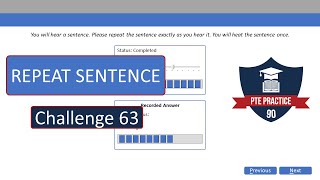 PTE Repeat Sentence Real Exam Practice  Challenge 63 [upl. by Claiborn]