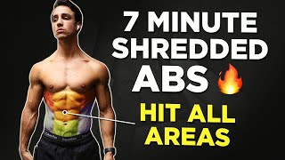 7 Minute SHREDDED ABS NO EQUIPMENT ABS in 7 Days [upl. by Ynnos90]