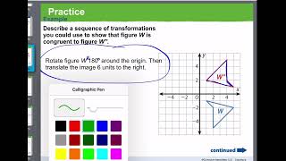 Describing Sequences of Transformations Example 1 [upl. by Oleic896]