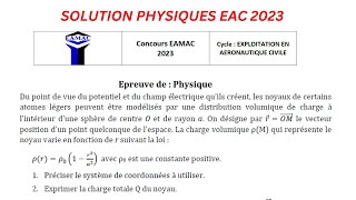 Solution Exercice 3 Concours EAMAC 2023 Exploitation en Aérautique Civile EAC [upl. by Arytahs]