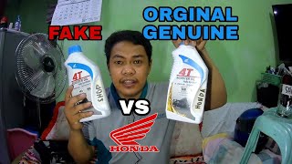 ENGINE OIL FAKE vs ORGINAL HONDA GENUINE OIL [upl. by Spense]