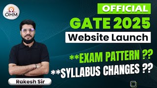 GATE 2025 Official Website Launch  Exam Pattern Syllabus Updates amp Complete Details gate2025 [upl. by Callery]