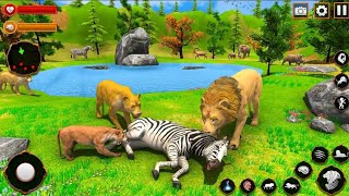 Lion Family Animal Simulator  Angry Wild Lion Game  Android GamePlay [upl. by Seigler]