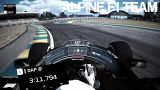 Alpine F1 Team onboard 24H LeMans Circuit with Telemetry  Assetto Corsa Mouse Steering [upl. by Finah]