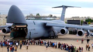 C5M Super Galaxy US Air Force arrives in Oshkosh 2023 [upl. by Hakvir]