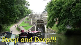 Narrowboat Journey Steep and Deep We ascend the Bingley 5 rise [upl. by Vic]