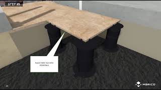 Mbrico Tile Pedestal System no track Installation Overview [upl. by Nnylaj]