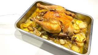 POULET RÔTI AU FOUR RECETTE FACILE ET RAPIDE [upl. by Ahsein]