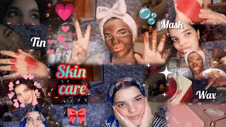 الاستعداد لدخول المدرسياول مرة نجرب معاكم الواكس Skin care 🌸🎀✨💕🫧💗 [upl. by Smitt]