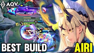 AOV  AIRI GAMEPLAY  BEST BUILD  ARENA OF VALOR LIÊNQUÂNMOBILE ROV COT [upl. by Yerhcaz]