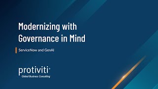 Modernizing with Governance in Mind ServiceNow and GenAI [upl. by Adlare966]