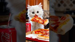 I’ll do anything for pizza🍕cat cute kitten [upl. by Milissent]