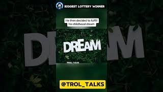 35 Million Biggest Lottery Winner 🤔shorts  youtubeshorts trollface sigmamale [upl. by Kos]