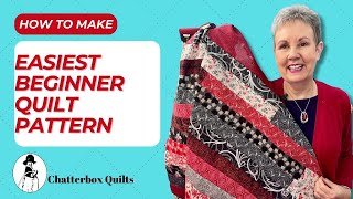 Easiest Beginner Quilt Pattern  Jelly Roll Race [upl. by Barnabas]