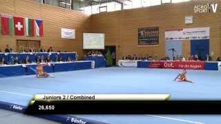 Balantsova Kuznetsova  Ekaterinenburg  Womens Pair Combined  Acro Cup Albershausen 2013 [upl. by Concoff]