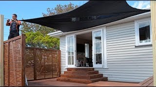 How to Install Shade Sails  Mitre 10 Easy As DIY [upl. by Asalocin]