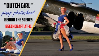 quotDutch Girlquot Pin Up Photoshoot  Beechcraft AT11 Warbird Photoshoot Behind the Scenes warbirds [upl. by Si659]