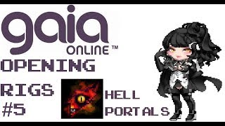 Kaiphas opens Gaia Online RIGS 5 Loot from 30 Hell Portals [upl. by Ellevehs606]