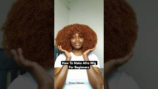 HOW TO MAKE AFRO WIG FOR Beginners Wig Without ClosurePerruque Afro YouTubeMadeForYou wigmaking [upl. by Rosalinde]