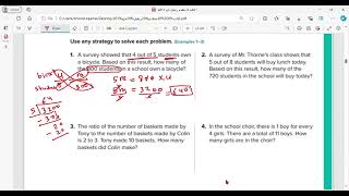 reveal math grade 6 lesson 1  5 solve ratio problems [upl. by Nylyaj]