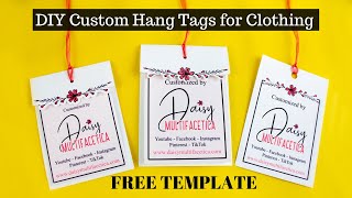 How to Make Custom HANG TAGS for Clothing and Customized TShirts with Cricut Print then Cut feature [upl. by Asirb]