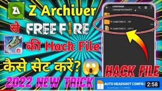 Zarchiver Free fire headshot setting  How To Apply Hack File 🎯2022 Config file to Zarchiver New 😱 [upl. by Aprilette556]