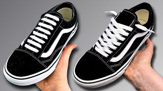 How To Lace Vans Without Tying 2 SLIP ON HACKS [upl. by Ecikram780]