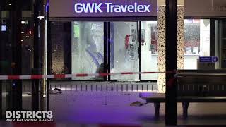 Ravage na plofkraak op geldwisselkantoor in Station Delft [upl. by Lal]