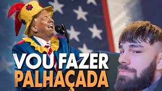 REACT E ANALISE DO DISCURSO DO TRUMP E TAMBEM PROMESSAS MIRABULOSAS DO LARANJAO [upl. by Jaquiss]