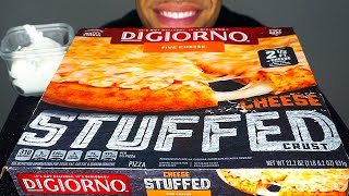 ASMR DIGIORNO STUFFED CRUST CHEESE PIZZA WITH RANCH REVIEW COMMERCIAL MUKBANG EATING SOUNDS FLAVORS [upl. by Veator]