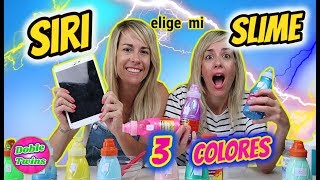 SIRI DECIDE MI SLIME RULETA DE SLIME CON SIRI Doble Twins [upl. by Iaoh]