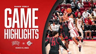 UNLV vs San Diego State Basketball Highlights  202324 Season [upl. by Lehsar337]