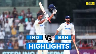 IND vs BAN Highlights 1st Test Day 1 Ashwins Century Helps India Reach 3396 vs Bangladesh [upl. by Resarf786]