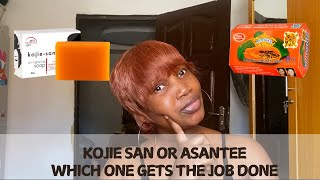 Kojie San soap or Asantee papaya and honey which one gets the job done [upl. by Grantley488]