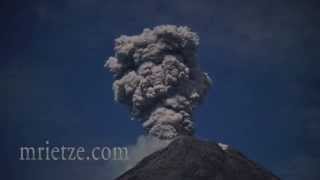 Colima volcano eruption with lightning [upl. by Leamhsi]