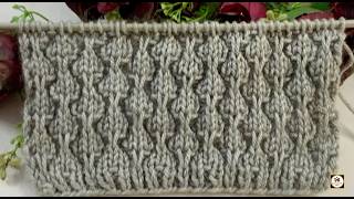 Easy Knitting Stitch Pattern For Beginners  Cardigan Tutorial For Sweater Scarf  knitting [upl. by Adnaerb]