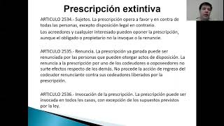 Extinción de las relaciones jurídicas  Prescripción y caducidad 22 [upl. by Nwaf]