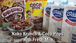 PanlasangPinoy Koko Krunch and Coco Pops with Selecta Sterilized Milk [upl. by Elicia127]