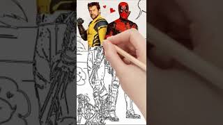 Deadpool amp Wolverine Friendship Art  Epic Comic Drawing [upl. by Toshiko275]