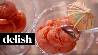 How To Make Strawberry Daiquiri Italian Ice  Delish [upl. by Schwarz865]