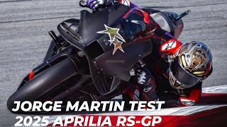 MotoGP Catalunya Test 2025  Jorge Martin First Test Aprilia RSGP 25 [upl. by Aivatco]