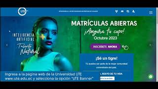 REGISTRO DE MATRÍCULA PARA ESTUDIANTES ANTIGUOS  UTE [upl. by Wallas311]