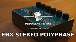 Pedals4Synths  EHX Stereo Polyphase on a SE02 from Studio Electronics and Roland [upl. by Casimire241]