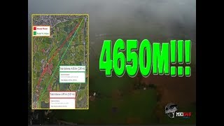 Hubsan H501SS 4650m 465km Long Range FPV World record [upl. by Akimak]