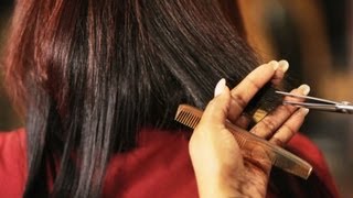 How to Cut Hair Tracks for Quick Weave  Black Hairstyles [upl. by Fogel878]