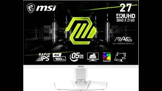 Review MSI MAG 274URFW 27Inch 4K Gaming Monitor  UHD 05ms Response Time [upl. by Anerrol375]