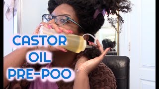 NATURAL HAIR  CASTOR OIL PREPOO [upl. by Ailecec735]