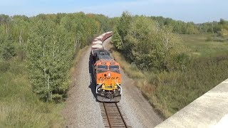 Hinckley Sub Railfanning BNSF 25th Anniversary Leader EMD SD70M Dash 9s CN amp More [upl. by Ahael708]