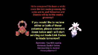 Pokemon Swsh Giveaway  Diancie amp Volcanion This event has ended [upl. by Katy]