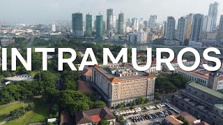 Intramuros 4K  City of Manila Cinematic Drone Shots  Manila Cathedral PLM Fort Santiago [upl. by Anilatsyrc]